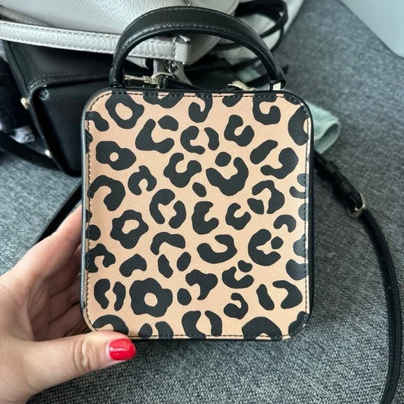 Kate Spade Black and Tan Leopard Print Crossbody Bag - Picture 2 of 4